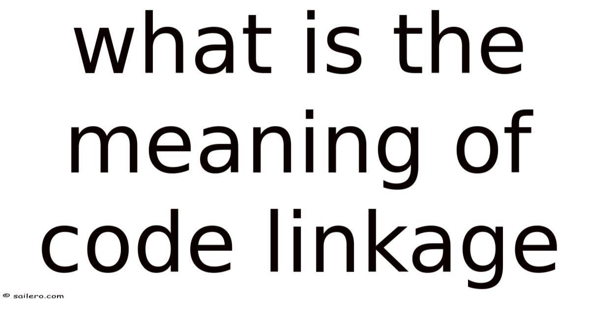 what is the meaning of code access at timothy samons... What Is The Meaning Of Code Linkage